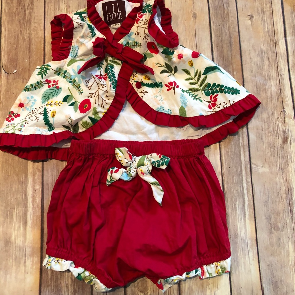 Lil cactus floral outfit